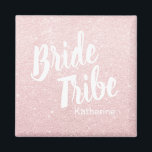 Elegant  roos goudglitter bruidtribe magneet<br><div class="desc">Faux roos gouden glitter bruidtribe vormgeving.</div>