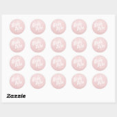 Elegant roos goudglitter bruidtribe ronde sticker (Vel)