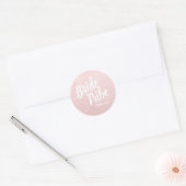 Elegant roos goudglitter bruidtribe ronde sticker (Envelop)