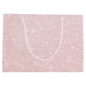 Elegant roos goudglitter-dienstmeisje groot cadeauzakje (Achterkant)