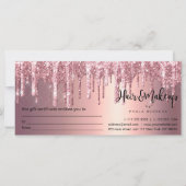 Elegant roos goudglitter drip haar make-up (Achterkant)