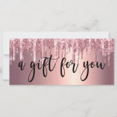 Elegant roos goudglitter drip haar stylist (Voorkant)