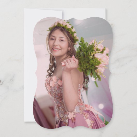 Elegant roos goudglitter druppelt zoet zestien kaart (Achterkant)