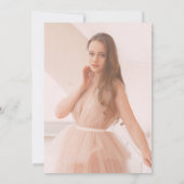 Elegant roos goudglitter druppelt zoet zestien kaart (Achterkant)