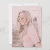 Elegant roos goudglitter druppelt zoet zestien kaart (Achterkant)