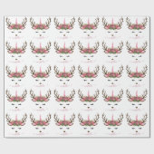 Elegant roos goudglitter eenhoornhert cadeaupapier (Vlak)