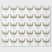 Elegant roos goudglitter eenhoornhert cadeaupapier (Vlak)