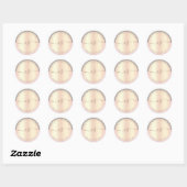 Elegant roos goudglitter en grijze make-up kunsten ronde sticker (Vel)