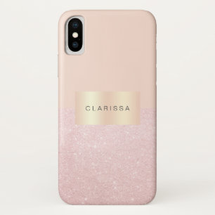 Elegant  roos goudglitter en wazig roze Case-Mate iPhone case