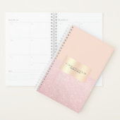 Elegant  roos goudglitter en wazig roze planner (Display)
