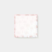 Elegant roos goudglitter en wit marmer patroon post-it® notes (Voorkant)