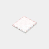 Elegant roos goudglitter en wit marmer patroon post-it® notes (Schuin)