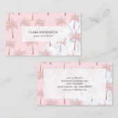 Elegant roos goudglitter en wit marmer patroon visitekaartje (Voorkant / Achterkant)