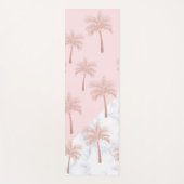 Elegant roos goudglitter en wit marmer patroon yogamat (Voorkant)