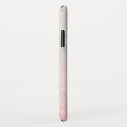 Elegant roos goudglitter en witte marmer Case-Mate iPhone case (Achterkant/rechts)