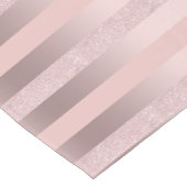 Elegant roos goudglitter en zwarte roze streep korte tafelloper (Hoek)