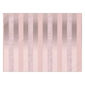 Elegant roos goudglitter en zwarte roze streep tafelkleed (Voorkant (Horizontaal))