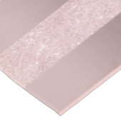 Elegant roos goudglitter en zwarte roze streep tafelkleed (Gekanteld)