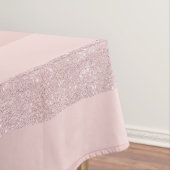 Elegant roos goudglitter en zwarte roze streep tafelkleed (Voorbeeld)