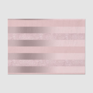 Elegant roos goudglitter en zwarte roze streep tissuepapier
