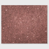 Elegant roos goudglitter kerst cadeaupapier (Vlak)