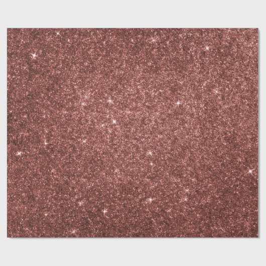 Elegant roos goudglitter kerst cadeaupapier (Vlak)