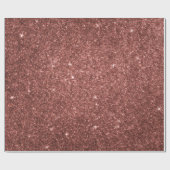 Elegant roos goudglitter kerst cadeaupapier (Vlak)