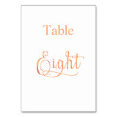 Elegant roos goudkalligrafietabel acht 8 kaart (Achterkant)