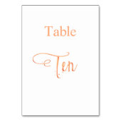 Elegant roos goudkalligrafietabel tien 10 kaart (Voorkant)