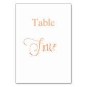 Elegant roos goudkalligrafietabel vier 4 kaart (Voorkant)