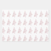 Elegant roos goudkerstboompatroon inpakpapier vel (Voorkant 2)