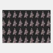 Elegant roos goudkerstboompatroon inpakpapier vel (Voorkant)