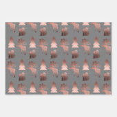 Elegant roos goudkerstpatroon met schattig koper inpakpapier vel (Voorkant 2)