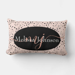 Elegant roos goudletters op zwart Sierkussen Kussen