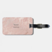 Elegant roos goudmarmer, leuk kattenpaar bagagelabel (Achterkant horizontaal)