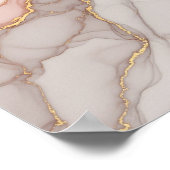 Elegant Roos goudmarmer - Luxe muurkunst Poster (Hoek)