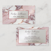 elegant roos goudmarmer visitekaartje (Voorkant / Achterkant)