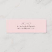 Elegant roos goudnagel nagellak pastelroze mini visitekaartje (Achterkant)