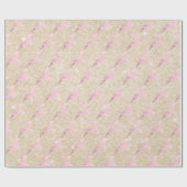 Elegant roos goudrendierpatroon cadeaupapier (Vlak)