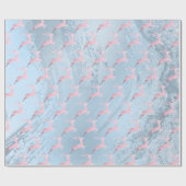 Elegant roos goudrendierpatroon cadeaupapier (Vlak)