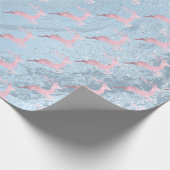 Elegant roos goudrendierpatroon cadeaupapier (Hoek)