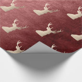 Elegant roos goudrendierpatroon cadeaupapier (Hoek)