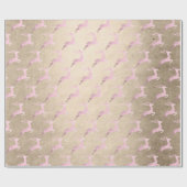 Elegant roos goudrendierpatroon cadeaupapier (Vlak)