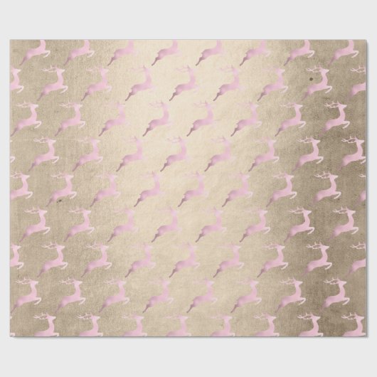 Elegant roos goudrendierpatroon cadeaupapier (Vlak)
