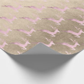 Elegant roos goudrendierpatroon cadeaupapier (Hoek)
