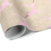 Elegant roos goudrendierpatroon cadeaupapier (Rol Hoek)