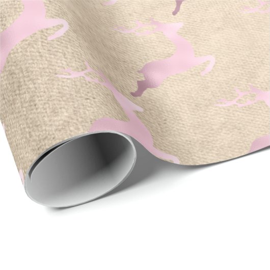 Elegant roos goudrendierpatroon cadeaupapier (Rol Hoek)