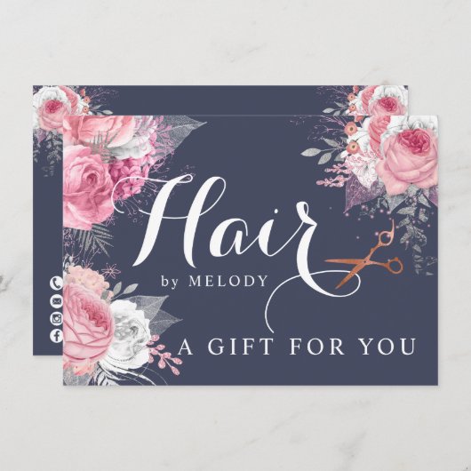 Elegant roos goudschaar (Voorkant / Achterkant)