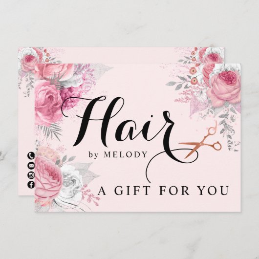 Elegant roos goudschaar (Voorkant / Achterkant)