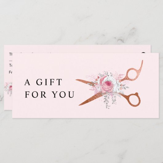 Elegant roos goudschaar (Voorkant / Achterkant)